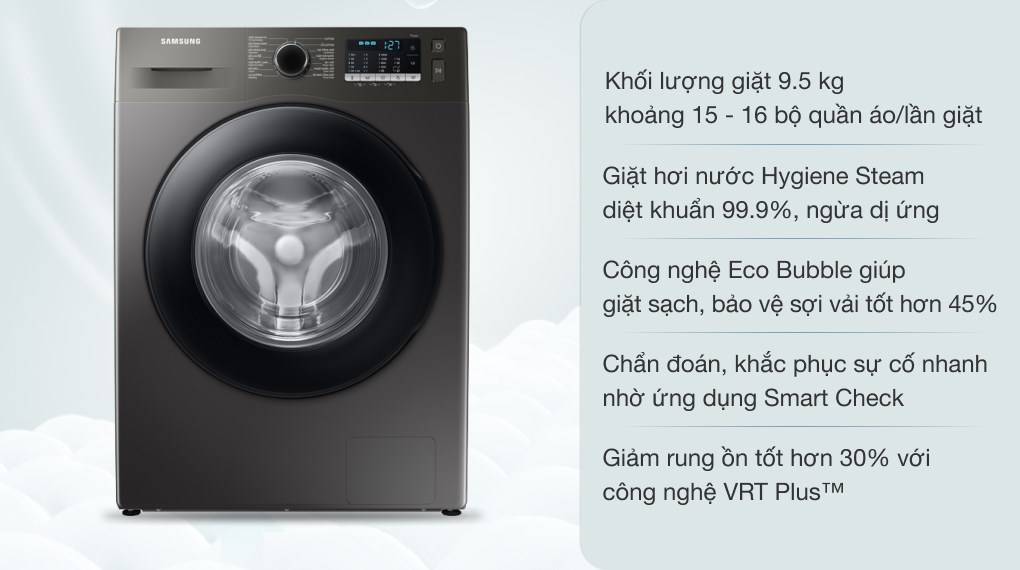 /Máy giặt Samsung Inverter 9.5 kg WW95TA046AX/SV 