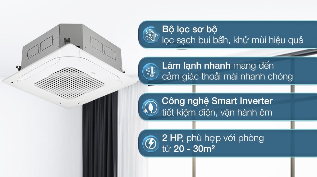 /Điều hòa âm trần LG 1 chiều 18000BTU ZTNQ18GPLA0