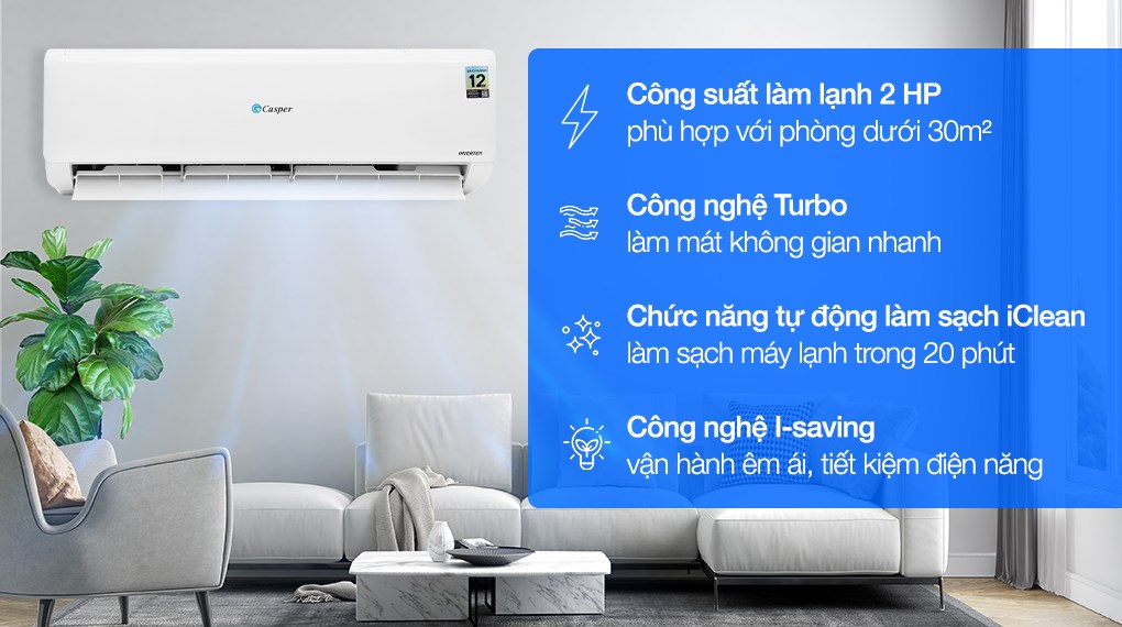 /Máy lạnh Casper Inverter 2 HP TC-18IS36