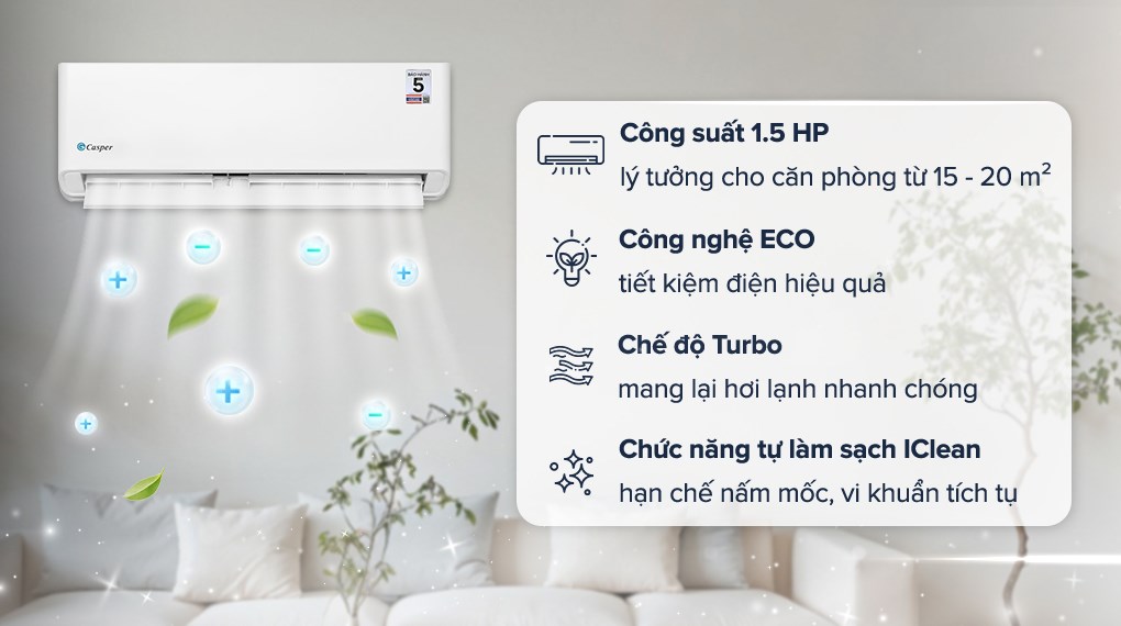 /Máy lạnh Casper 1.5 HP SC-12FB36A Mới 2025