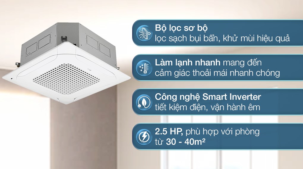 /Điều hòa âm trần LG 1 chiều Inverter 24000 BTU ZTNQ24GPLA0