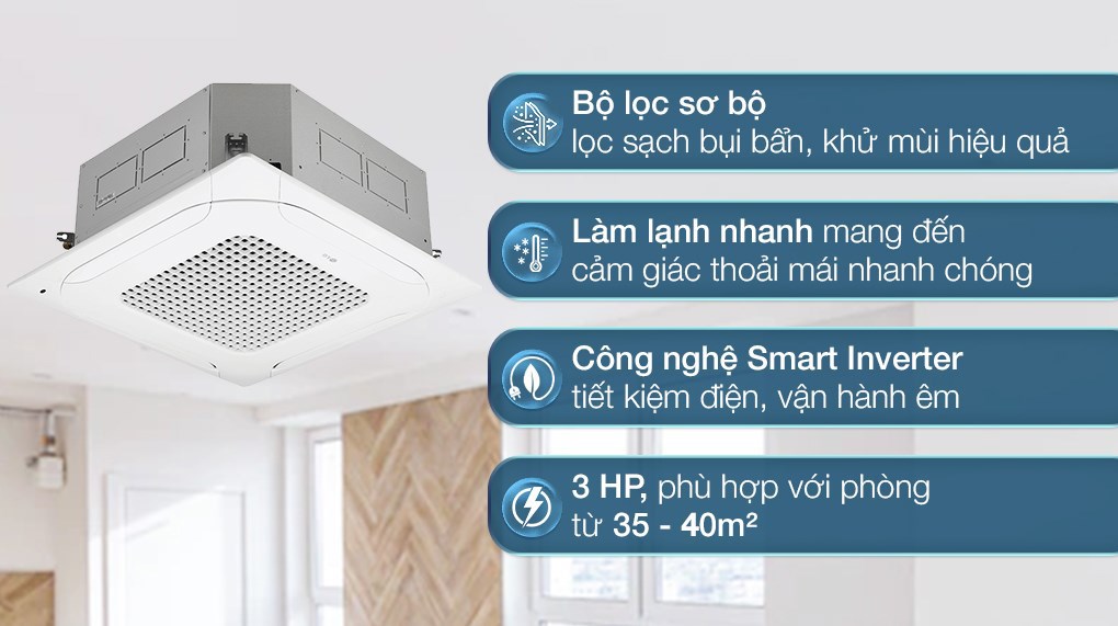 /Điều hòa âm trần LG 1 chiều Inverter 30000 BTU ZTNQ30GNLE0
