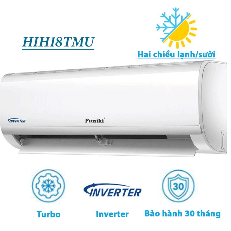 /Điều hòa Funiki 18000BTU 2 chiều inverter HIH18TMU