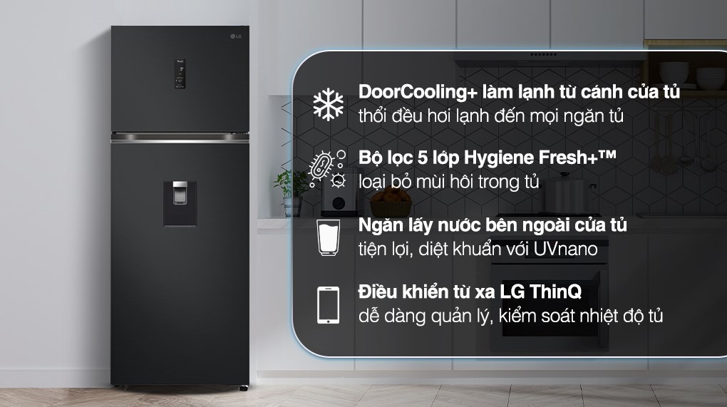 /Tủ lạnh LG Inverter 459 lít LTD46BLMA
