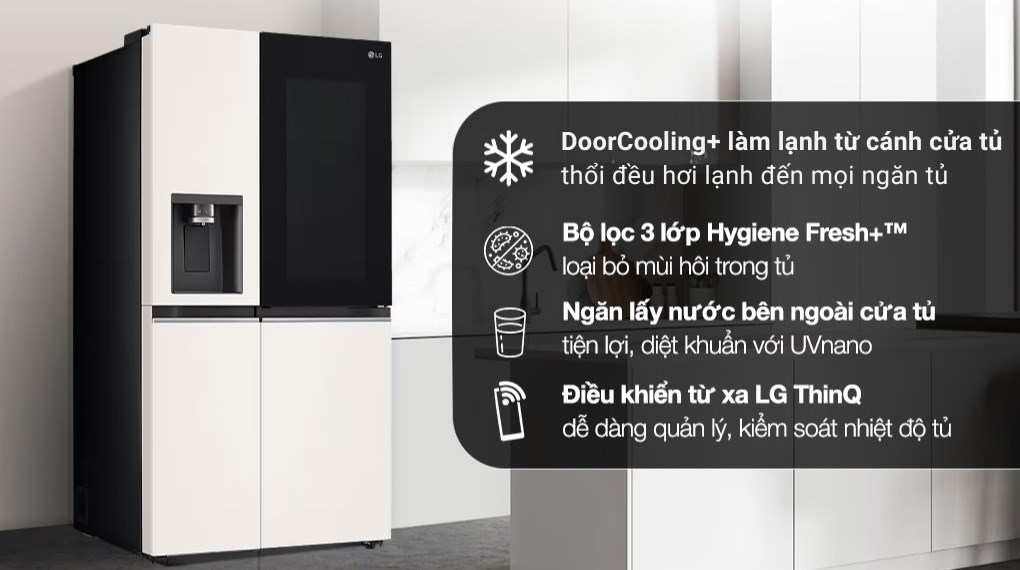 /Tủ lạnh LG Inverter 635 lít Side By Side InstaView Door-in-Door GR-X257BG